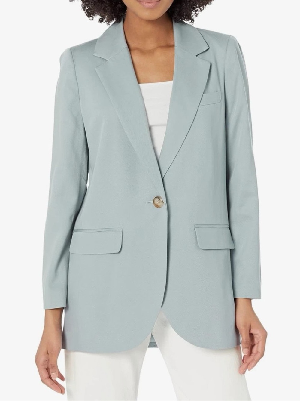 Madewell women’s office work Larsen Blazer in Drape weave dusty blue size small